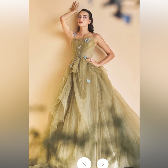 Selling this gorgeous Andre and Leo gown. Wore only once for a few hours shoot. - Picture 1 of 6